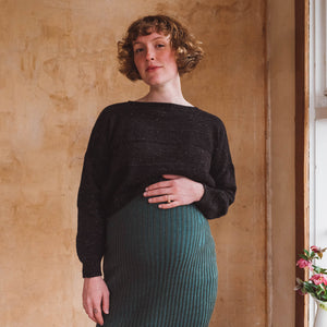 Moss Crop Jumper - Alpaca/Merino Tweed - Oxalis
