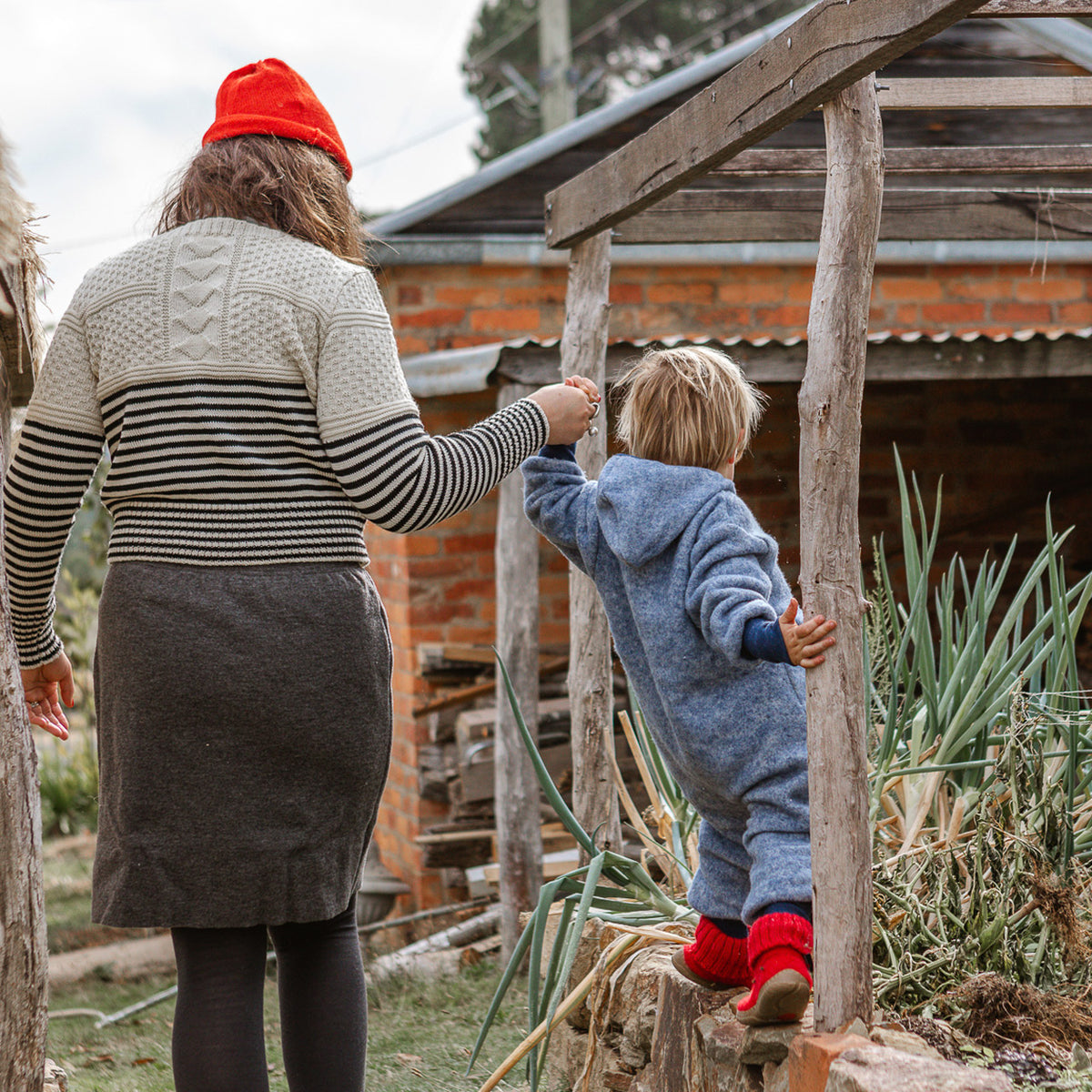 Women's Gansey Sweater - 100% Highland Wool - Stripe (S-L) *Returning 2026