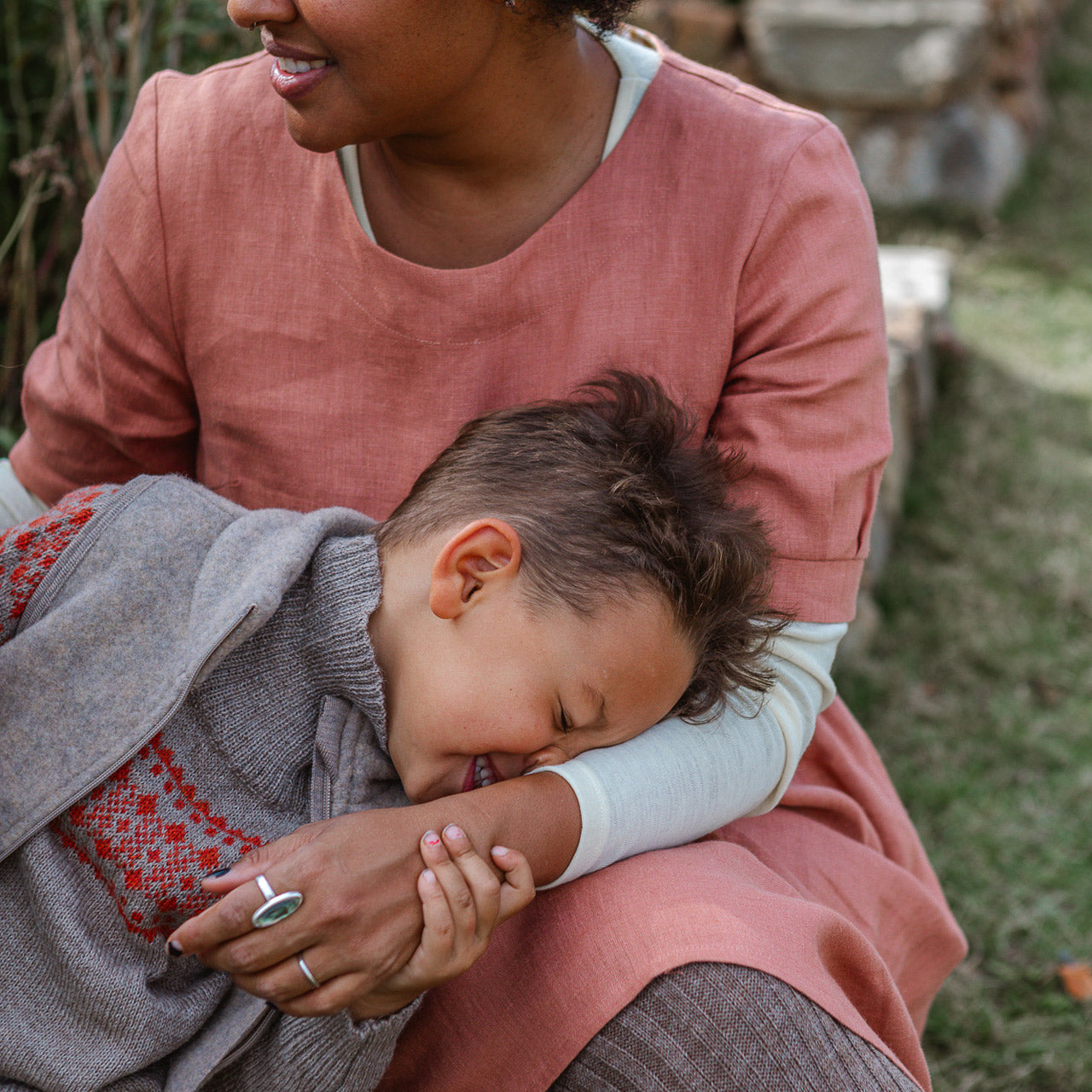 Kirsten Dress in 100% Linen - Taverna Pink Clay (L-XL) *Last One!