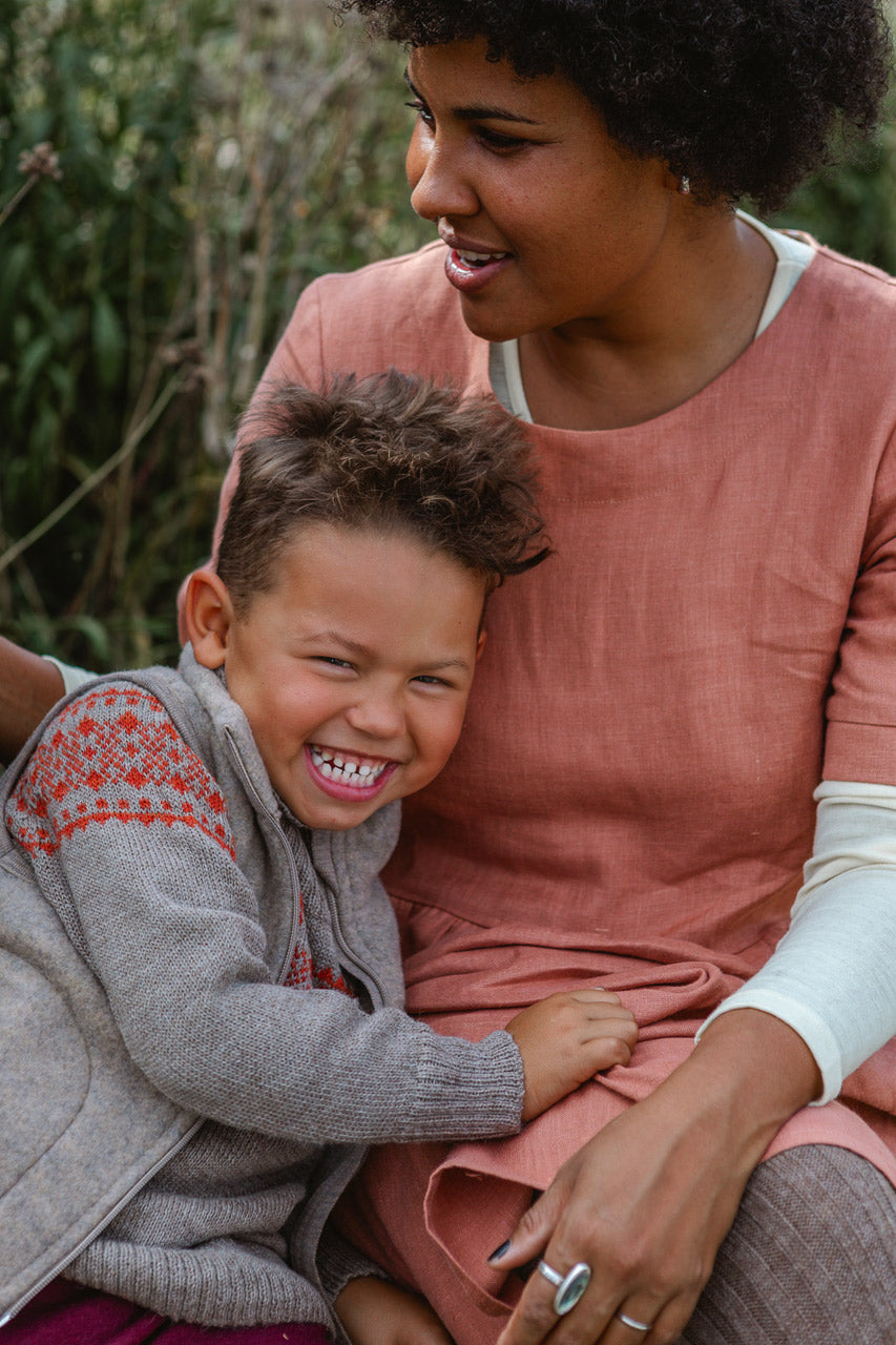 Kirsten Dress in 100% Linen - Taverna Pink Clay (L-XL) *Last One!