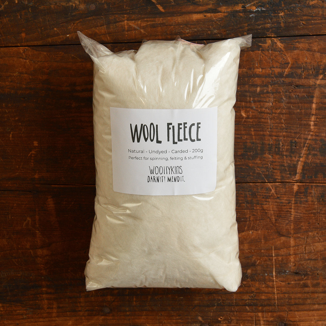 Wool Fill Stuffing Undyed - 100% Australian Eco Wool (200g)