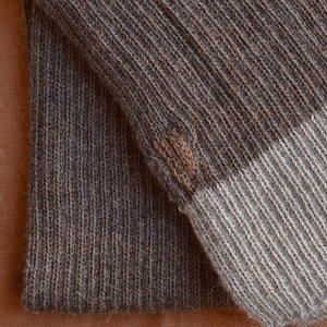 Adults Long Alpaca Colourblock Scarf - *SECONDS/MENDED