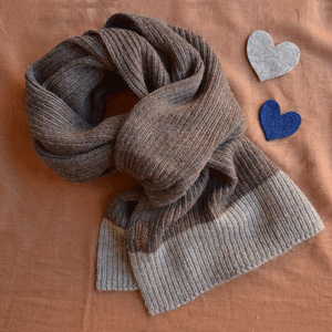 Adults Long Alpaca Colourblock Scarf - *SECONDS/MENDED