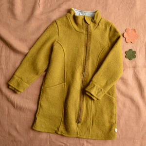 Children's Long Coat - Olive Gold (8-9y) *PRE-LOVED