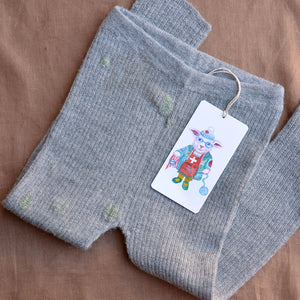 Grandpa Pants in 100% Alpaca - Grey (3-5y) *PRE-LOVED/MENDED