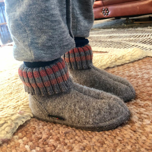 Slipper Boots - Boiled Wool - Taupe AW23 (Kids 22-34)