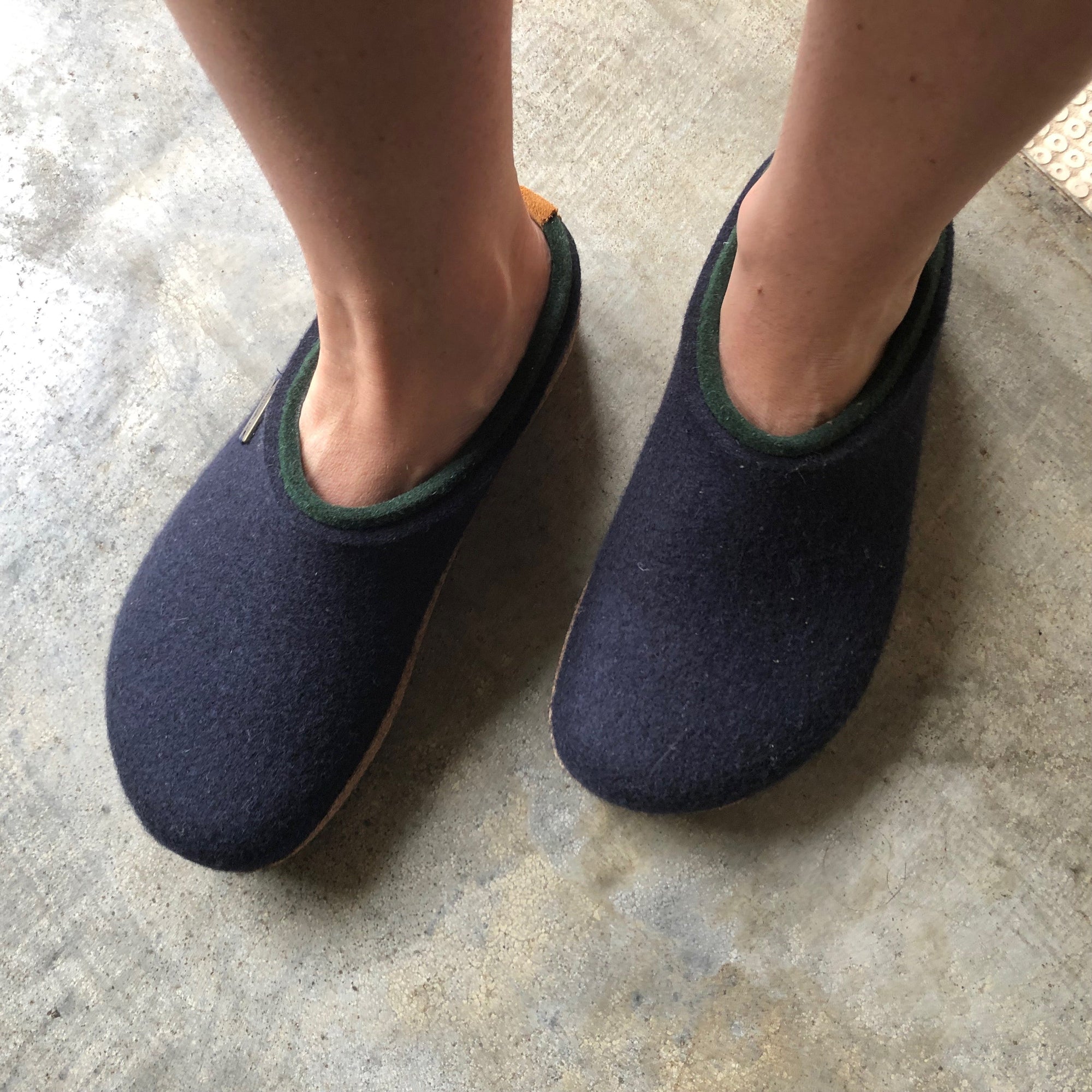 Wool Felt Clogs - Kris - Yew Green (Adults 36-46)