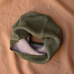 Reversible Double Knit Loop Scarf in Baby Alpaca (Adults)