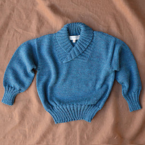 Charlie Sweater - 100% Baby Alpaca - Light Peacock Blue (3-4y) *Last One!