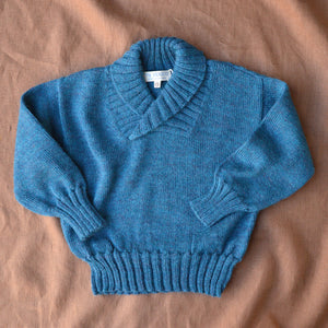 Charlie Sweater in Baby Alpaca - Light Peacock (3-6y)
