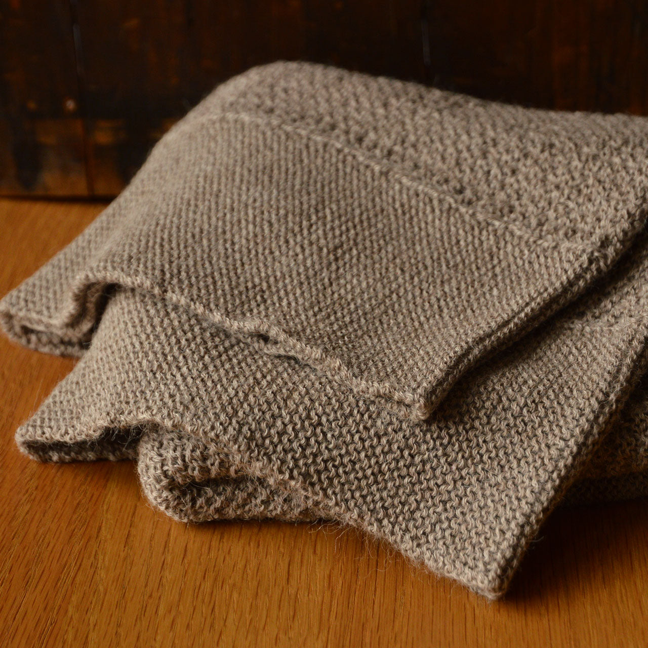 Heirloom Alpaca Baby Blanket - Light Brown (120x120cm)