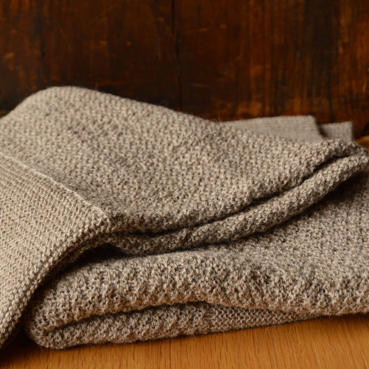 Heirloom Alpaca Baby Blanket - Golden Straw (90x90cm)