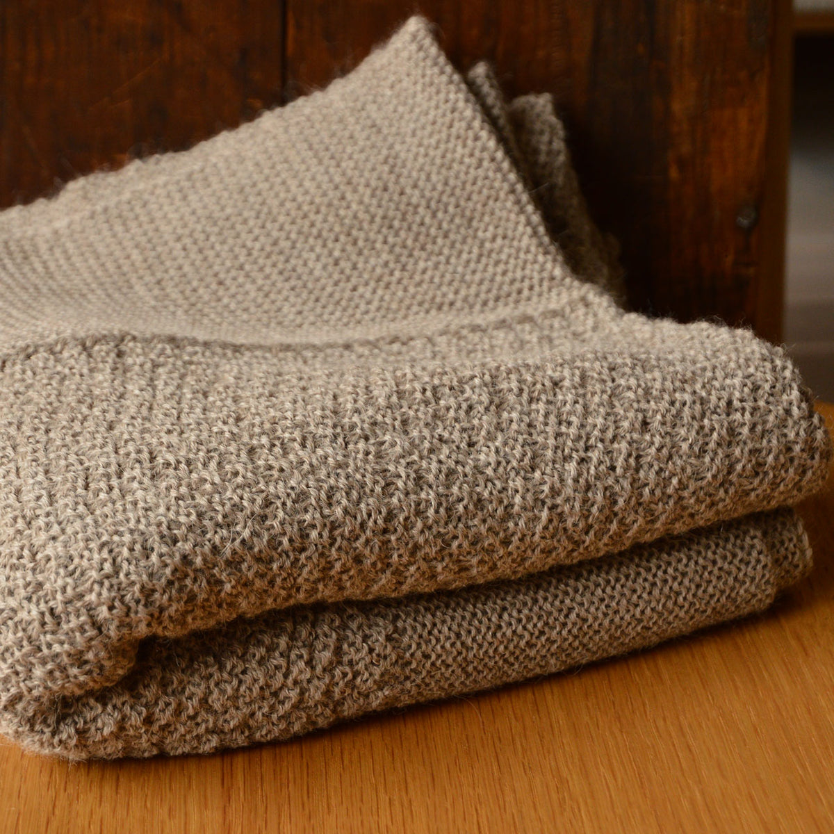 Heirloom Alpaca Baby Blanket - Golden Straw (90x90cm)