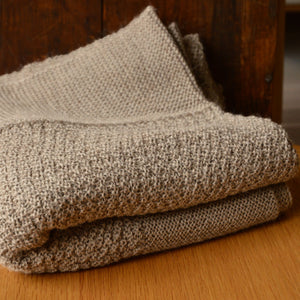 Heirloom Alpaca Baby Blanket - Light Brown (120x120cm)