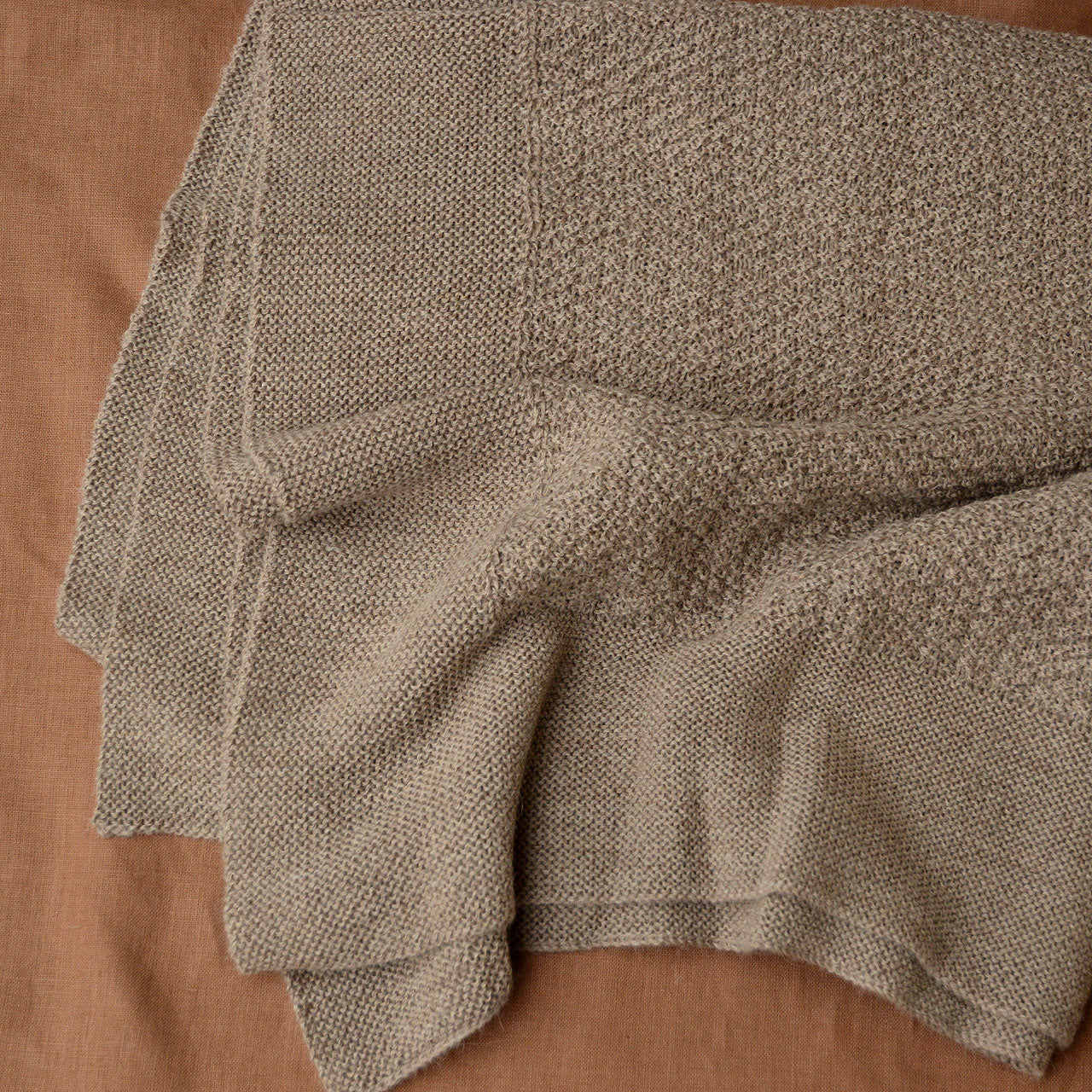 Heirloom Alpaca Baby Blanket - Light Brown (120x120cm)