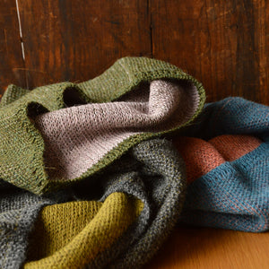 Reversible Double Knit Loop Scarf in Baby Alpaca (Adults)