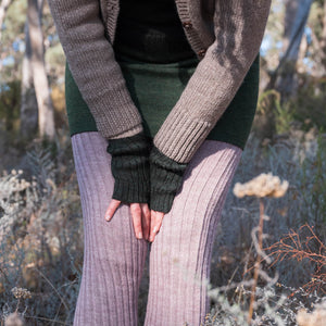 Fingerless Mits - Alpaca Rib (Adults) *Returning Soon