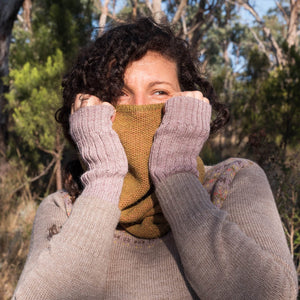 Fingerless Mits - Alpaca Rib (Adults) *Returning Soon
