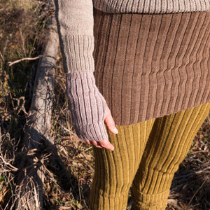 Fingerless Mits - Alpaca Rib (Adults) *Returning Soon