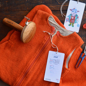 Boiled Wool Sleeping Bag - Orange (6-18m) *PRELOVED/MENDED