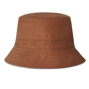 Child's Linen Bucket Hat with Quilted Brim