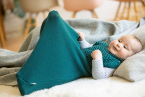 Knitted Sleeping Bag in Organic Merino Wool - Natural (0-18m+)