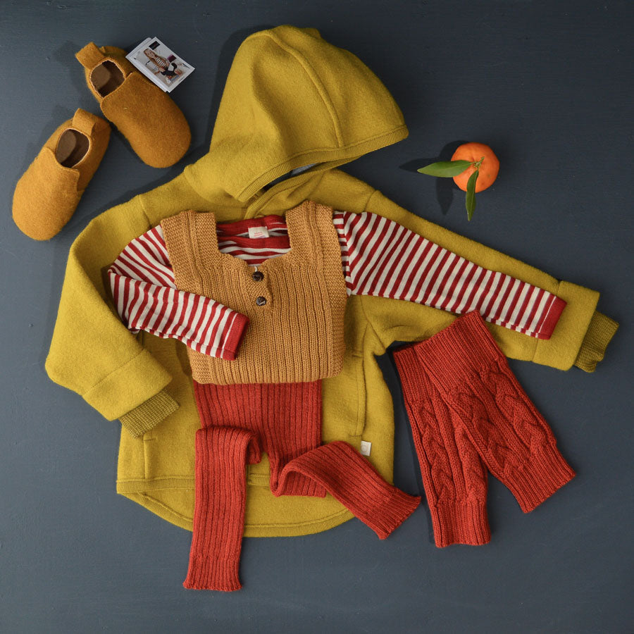 Child's Long Sleeve Top - 100% Organic Merino - Stripes (1-12yrs)