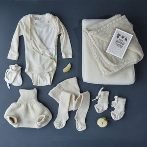 Knitted Baby Blanket in Organic Merino Wool (100x80cm)