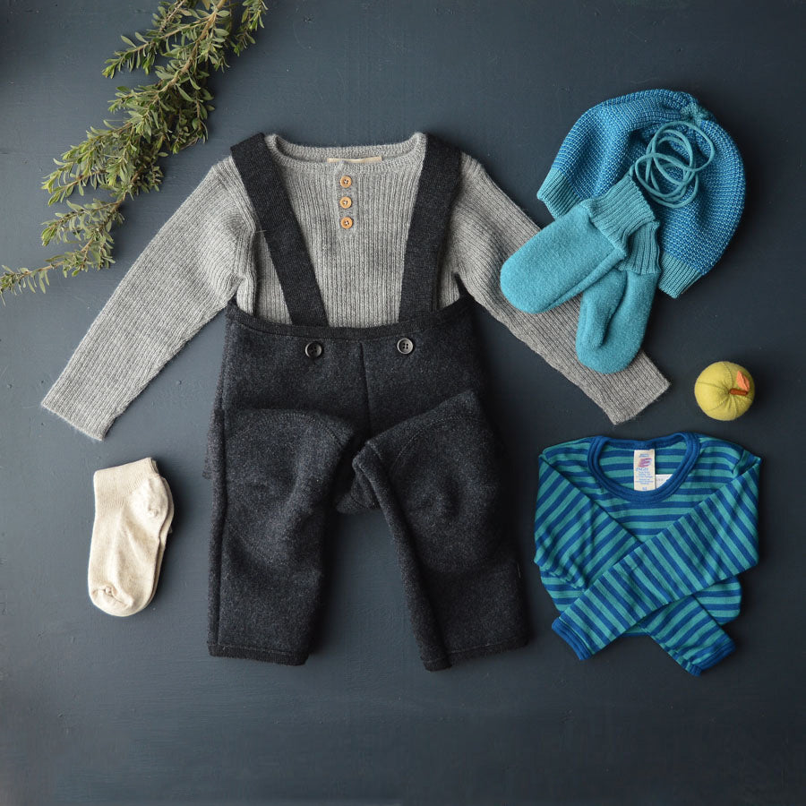 Boiled Wool Dungarees (1-8y) *Retired Style