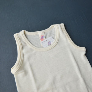 Child's Sleeveless Vest in 100% Organic Wool (1-12y)