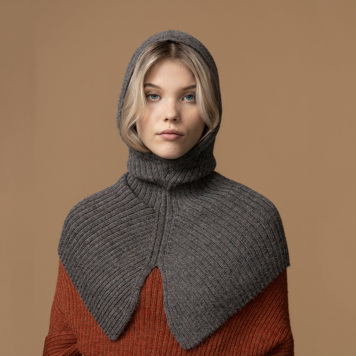 Rib Hood - 100% Alpaca - Dark Forest (Adults) *Last One!