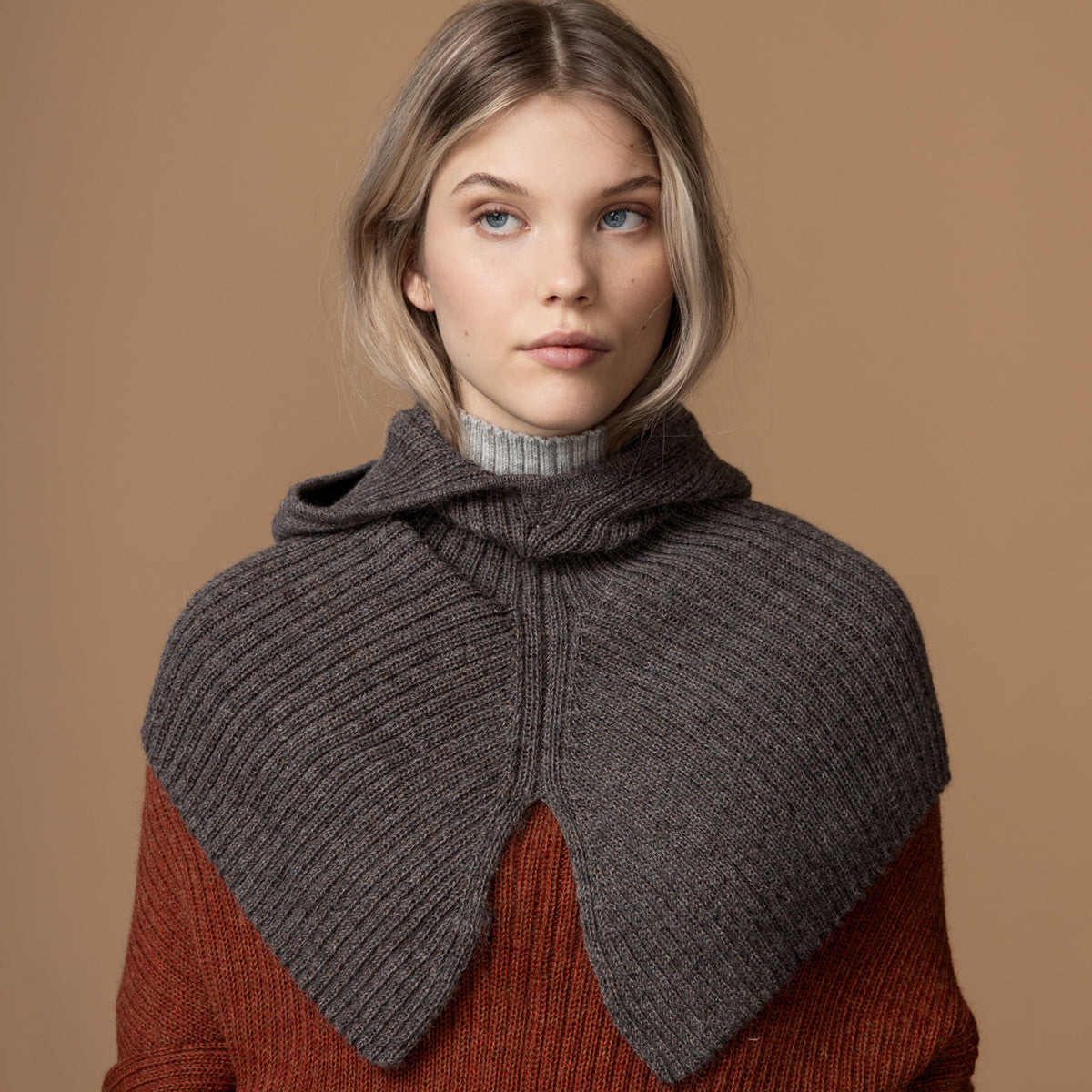 Rib Hood - 100% Alpaca - Dark Forest (Adults) *Last One!