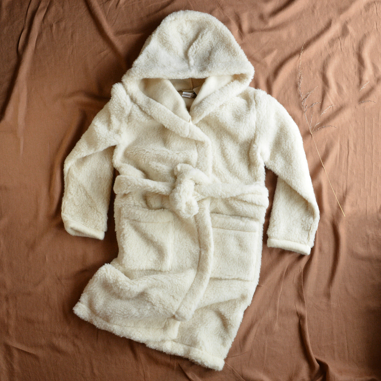 Bath Robe - 100% Wool - Natural (Adults S, M)