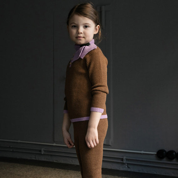 Grandpa Sweater - 100% Baby Alpaca - Camel (18m-3y) *Last One!