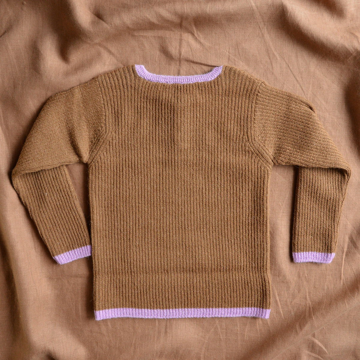 Grandpa Sweater - 100% Baby Alpaca - Camel (18m-3y) *Last One!