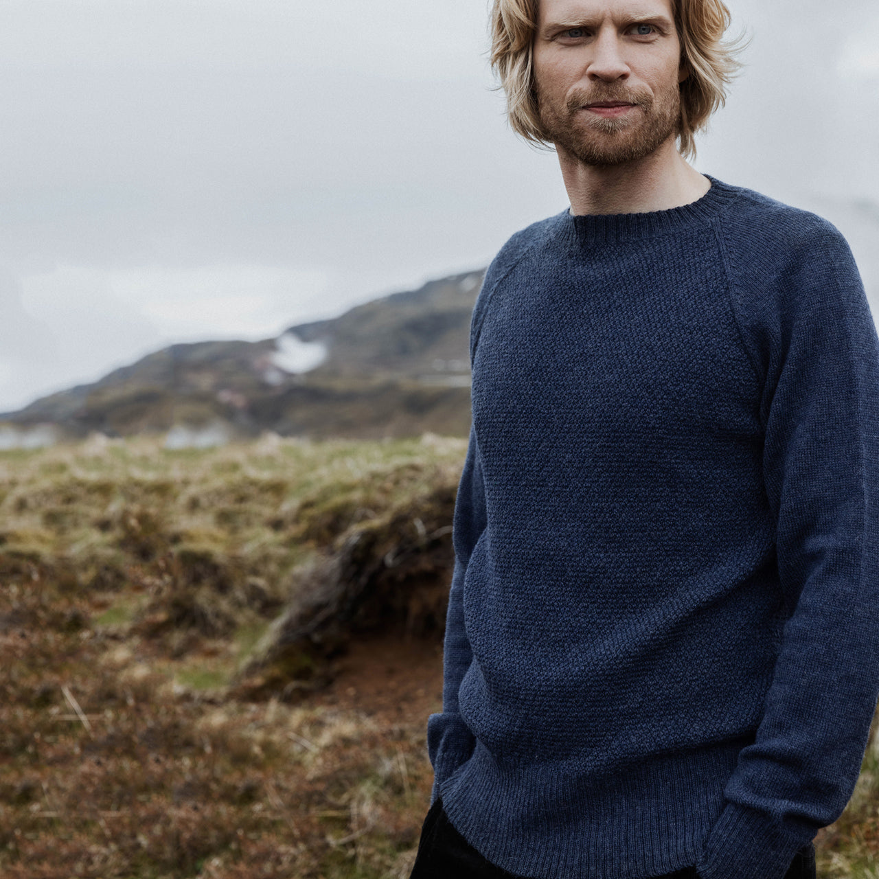 Crew Neck Sweater - Alpaca/Merino - Cedar (Adults S, M, L)