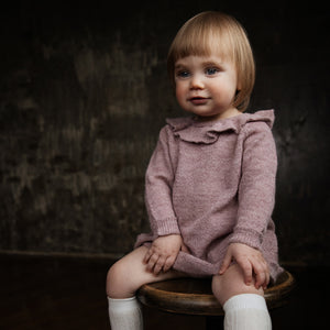 Ruffle Dress - 100% Alpaca - Rose (6-8y only) *Last ones