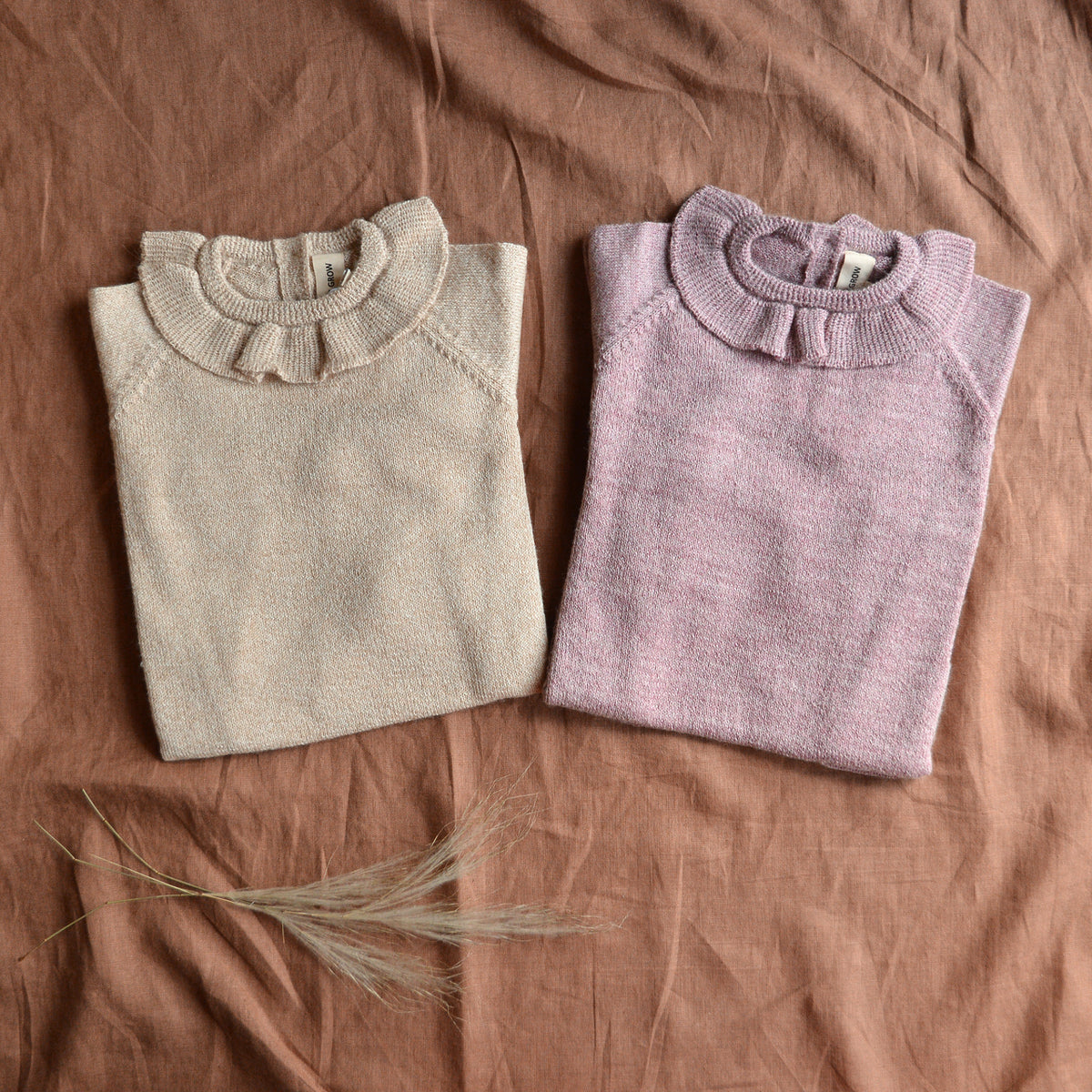 Ruffle Dress - 100% Alpaca - Cream Twist (18m-8y) *Last ones