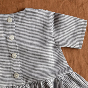 Pocket Dress - 100% Linen - Stripe Classic (6-18m) *Last ones