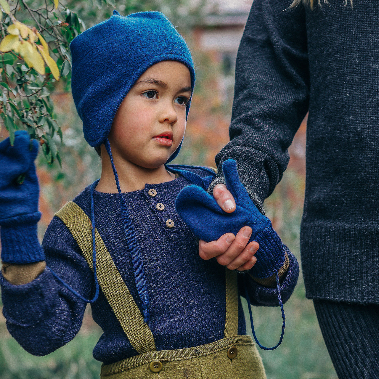 Grandpa Sweater - 100% Baby Alpaca - Indigo (18m-3y)