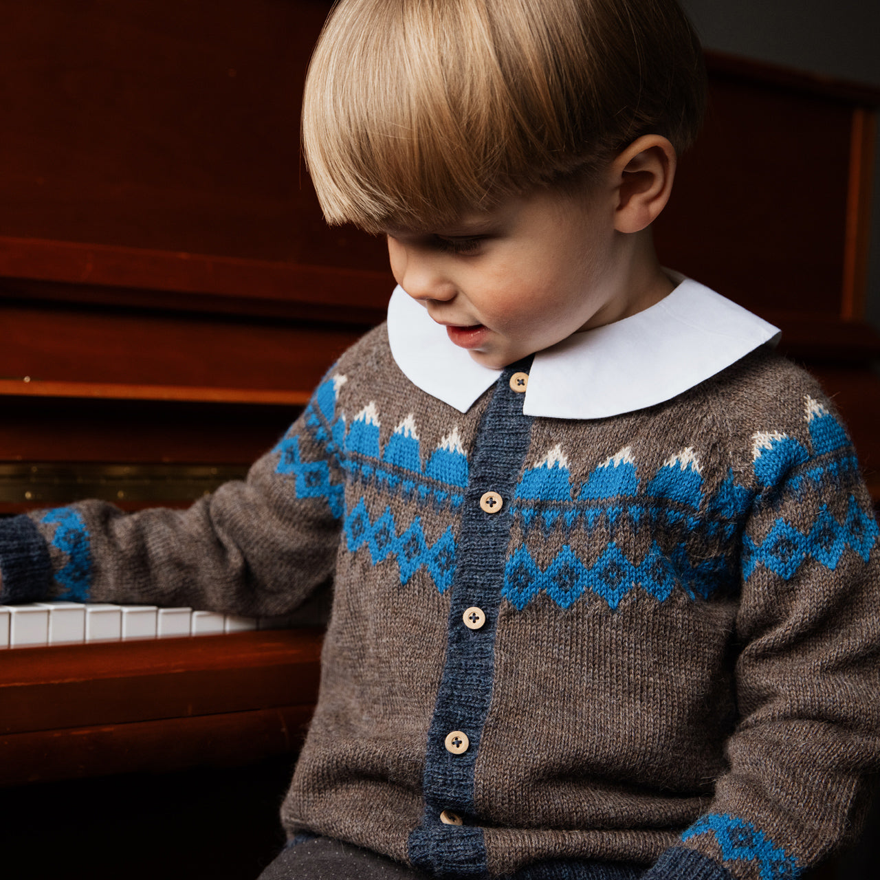 FairIsle Alpaca Mountain Cardigan by As We Grow from Woollykins