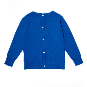 Moss Stitch Jumper - Alpaca/Merino - Cobalt (18m-8y)