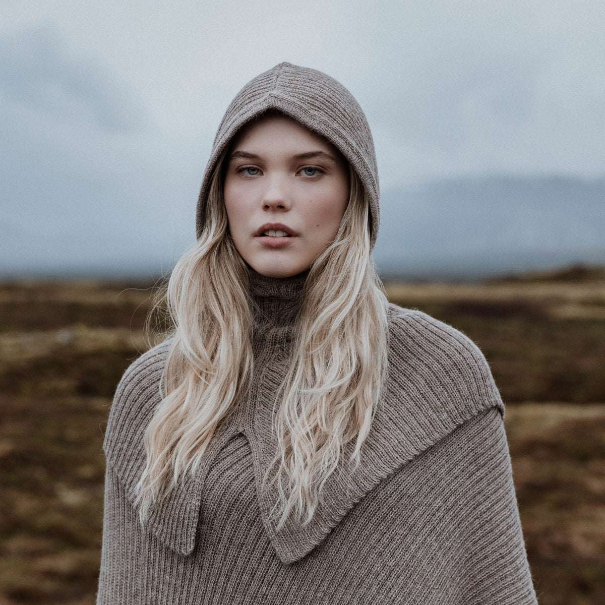 Rib Hood - 100% Alpaca - Dark Forest (Adults) *Last One!