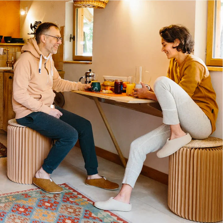 Meli Melo Slippers - Wool Felt - Blue Ombre (Adults 43) *Last One!