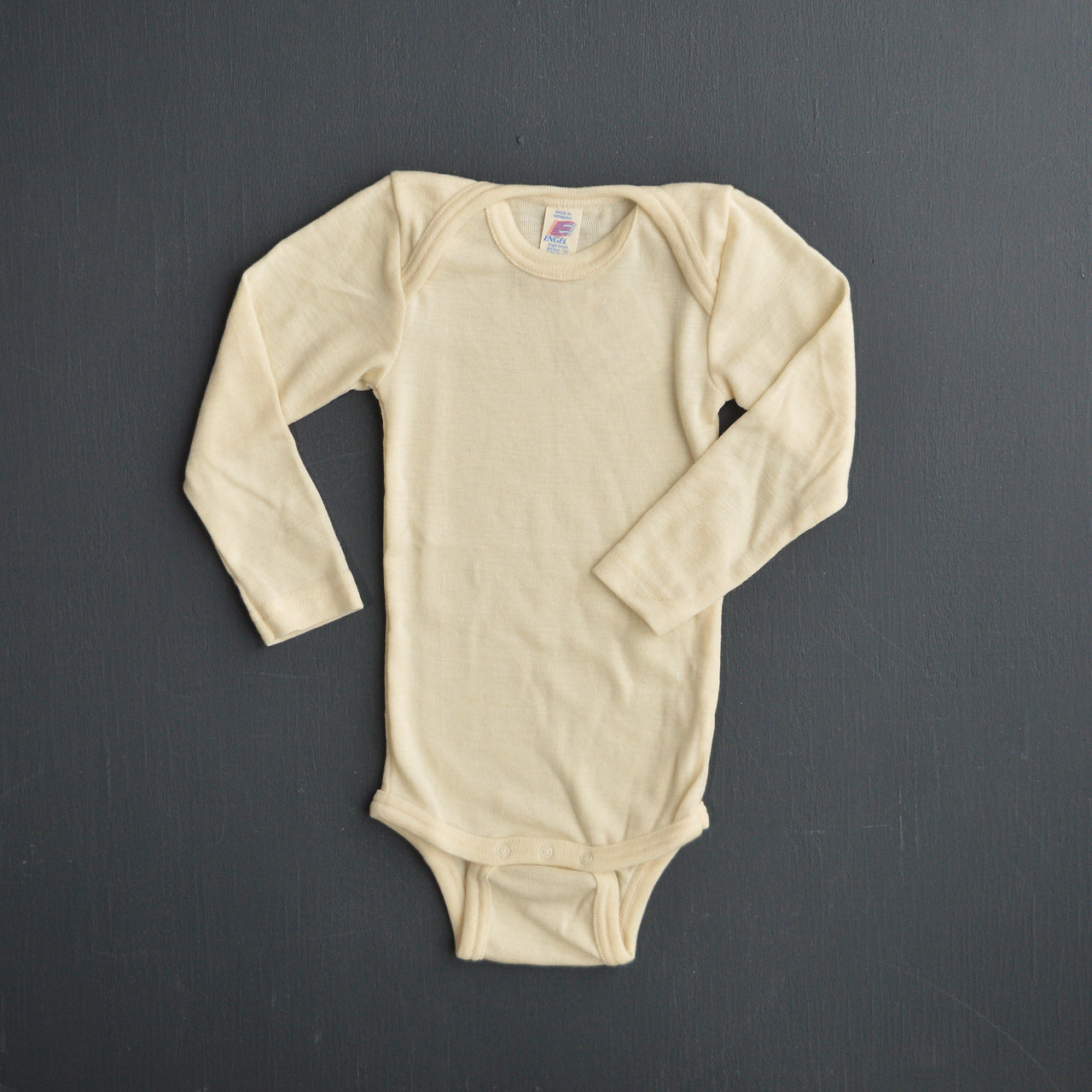 Baby Bodysuit Longsleeve Wool/Silk - Natural (0-3yrs)