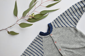 Onesie Super Deluxe PJs in Organic French Terry Merino (0-3m) *Last ones