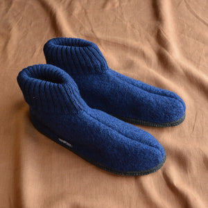 Adults Wool Slipper Boots - Navy (44 only) *Last ones