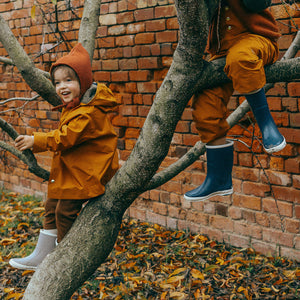 Natural Rubber Gumboots - Navy (21-35)