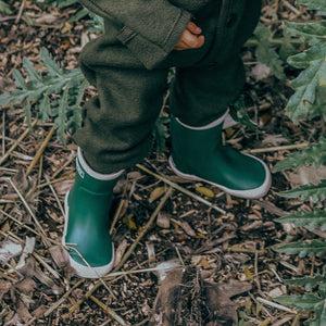 Natural Rubber Gumboots - Forest Green (21-35)