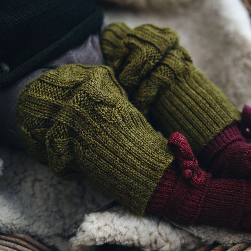 Cable Knit Legwarmers in Baby Alpaca